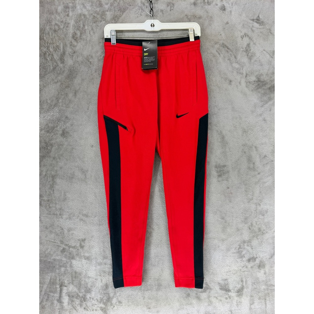 Nike Basketball Pants Women S Red Black Dri-FIT Tapered Joggers 930767-657 NEW - Picture 1 of 11